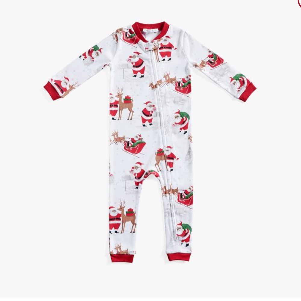 Potter barn Kids Santa Organic Baby Pajama 18-24 mos